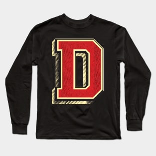 Divine Vintage style Alphabet Letter D ✪ Perfect gift for babies and kids Long Sleeve T-Shirt